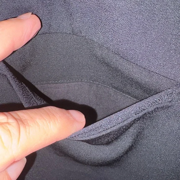 A New Day Black Tailored Shorts Size 14 High Rise Pleated - Picture 5 of 6